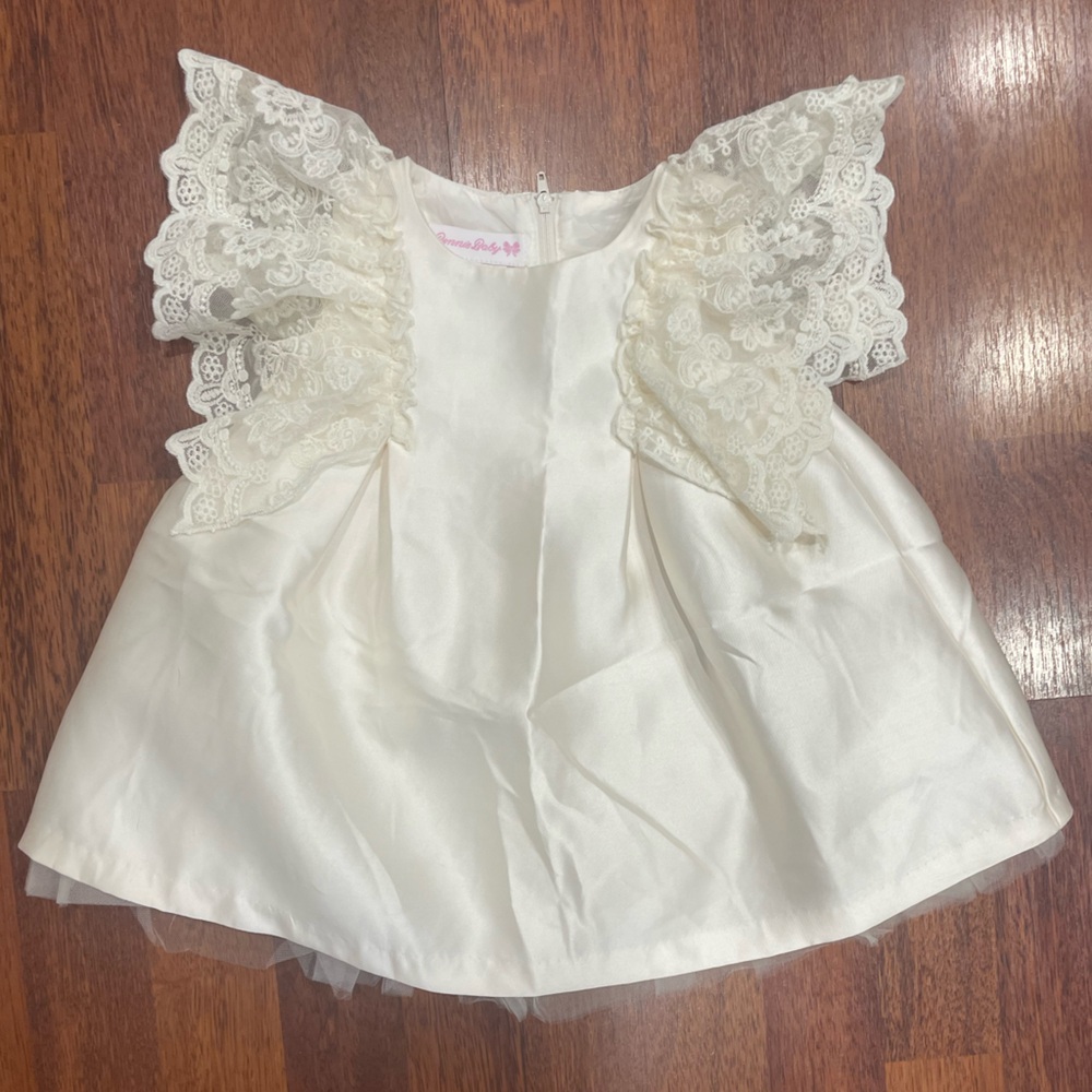 NWT Bonnie Baby Ivory Dress